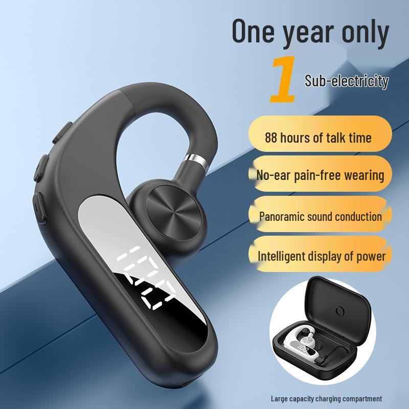 Model V28 Wireless Bone Conduction Ear-Hook Headphones with Long Battery Life 