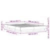 LED Bed Frame in Grey Sonoma 140x200 cm Engineered Wood
