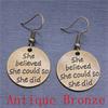 Boucles d'oreilles Symbole Om Yoga Vintage Boucles d'oreilles Mode Pour Femmes Apprêts de Fabrication de Bijoux DIY