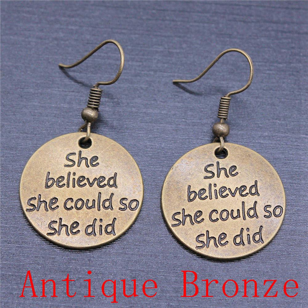 Boucles d'oreilles Symbole Om Yoga Vintage Boucles d'oreilles Mode Pour Femmes Apprêts de Fabrication de Bijoux DIY