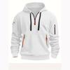 Men's Multi-Pocket Zipper Hoodie: Large Spring/Autumn Sweatshirt Jacket