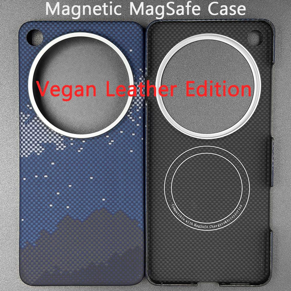 For OPPO Find X9 Ultra Vegan Leather Edition Case Aramid Carbon Fiber Case Magnetic MagSafe Ultra Thin Lightweight Cover