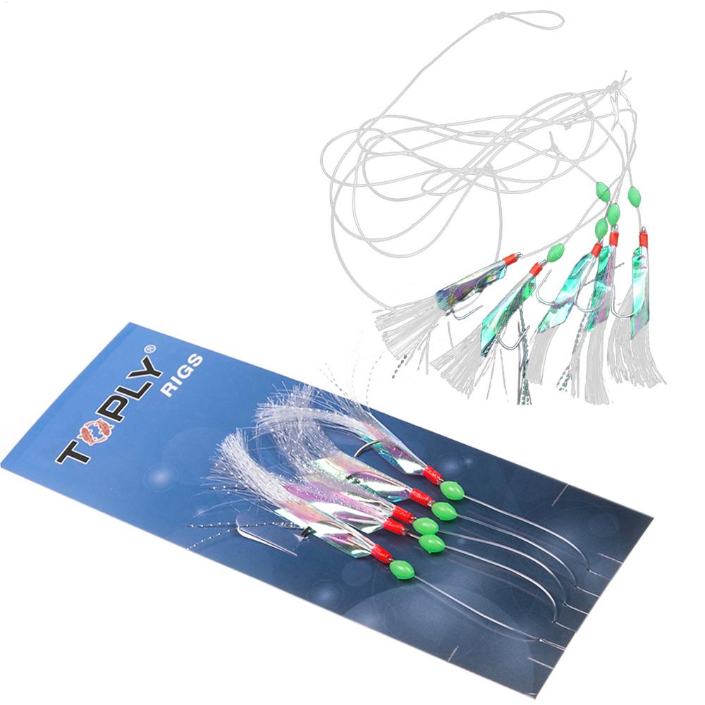 

5 шт. Светящаяся приманка-кластер для рыбалки, Имитация шнуркового крючка, Светящаяся приманка для рыбы, Оснастки, Сайра, Кальмар, Скумбрия, Ставрида, Морская рыболовная снасть