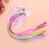 Christmas Unicorn Colorful Star Princess Wig Hair Clip with Gold Wire Braid