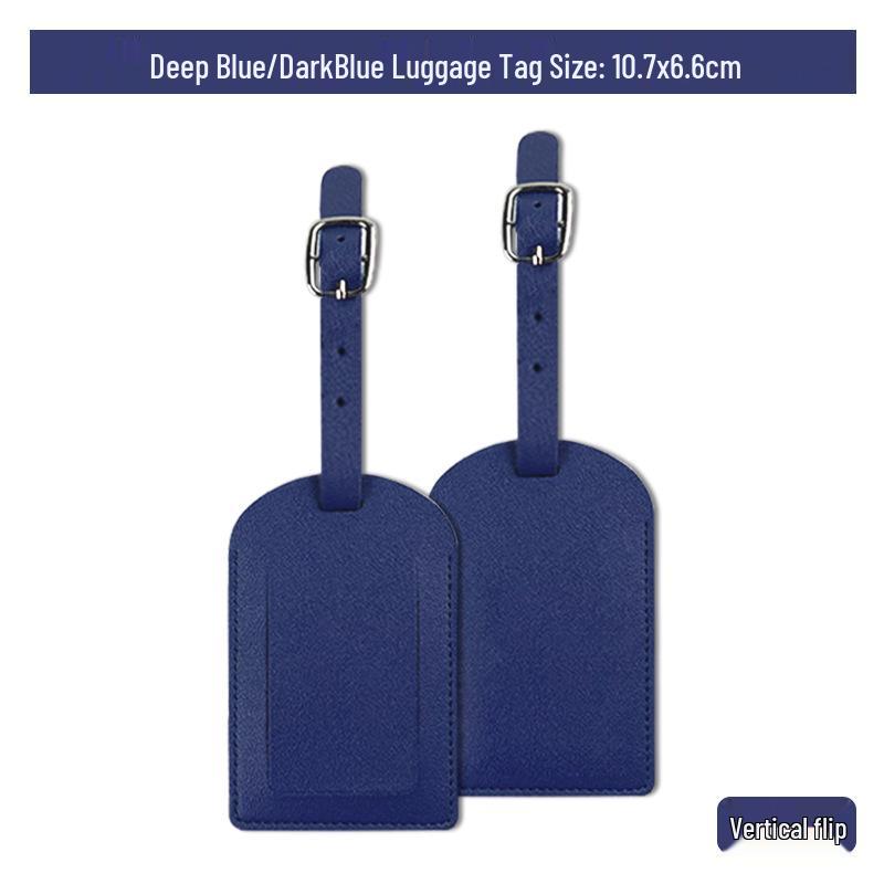 Thickened PU Leather Luggage Tag with Signature Card and Anti-Lost Features