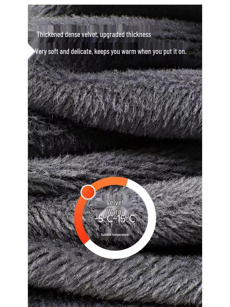 Set di Biancheria Intima Termica Invernale con Fodera in Pile da Uomo: Pantaloni e Top Caldi Autunnali per il Freddo.