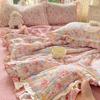 2025 Cloud-Feel Cotton Lace Summer Quilt Set, Machine Washable - Cool & Lightweight for Air Conditioning (Single/Double)