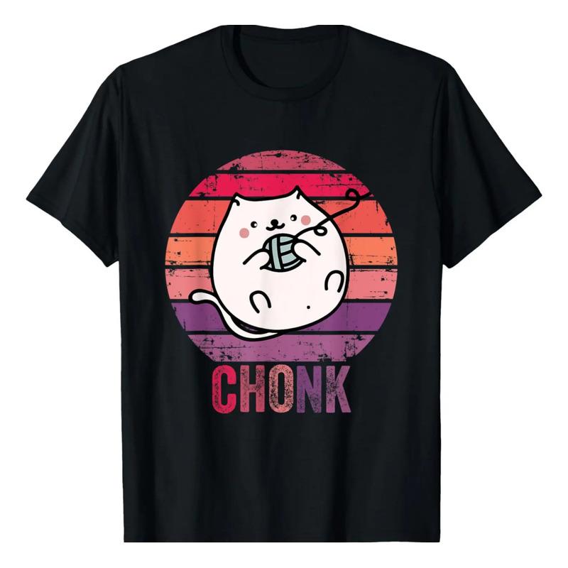 Chonk - Camiseta Con Meme De Gato Gordito Con Sobrepeso S