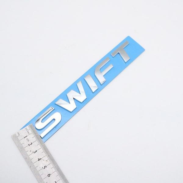 Pro Swift 3D Letters Logo Nálepka na zadní víko zavazadlového prostoru Stříbrný odznak se znakem