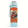 1PC Retro Group Beach Family Photo Print 750ml Portable Sports Water Bottle Leakproof Travel Gym Drink Cup