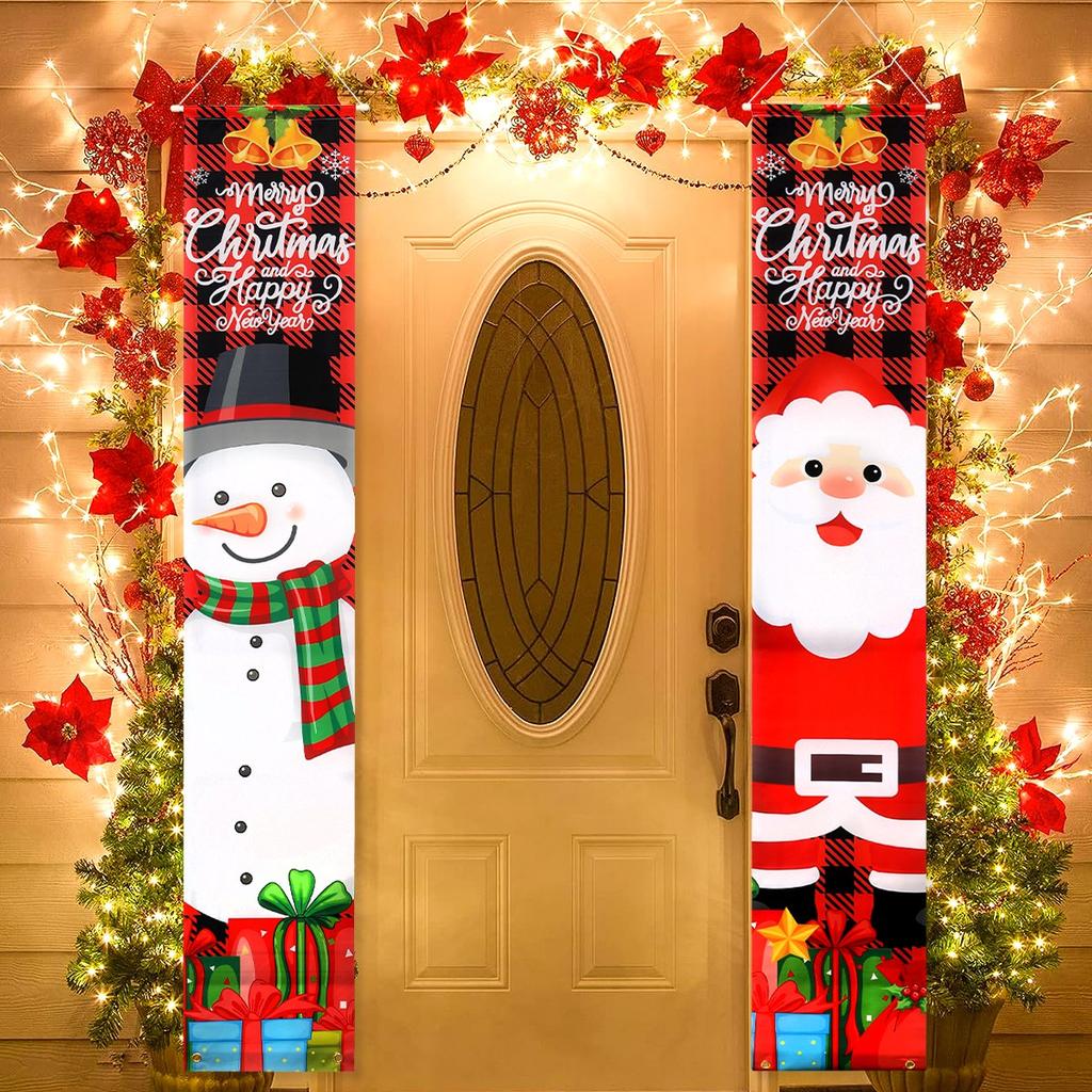 Nutcracker Soldier Door Banner Decor Christmas Decorations for Home 2026 Xmas Hanging Ornaments Navidad Noel Gift New Year 2026
