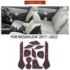 Anti-Slip Car Gate Slot Mat For Nissan Leaf ZE1 2017 2018~ Non-Slip Door Groove Pad Rubber Coaster Auto Interior Accessories