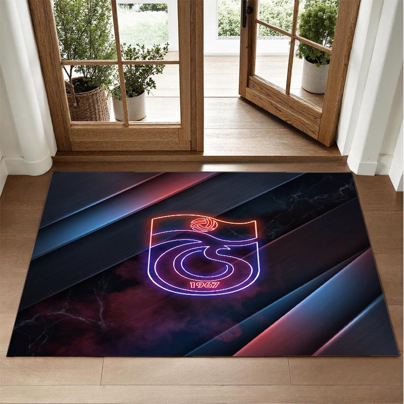 Trabzonspor FC Design Crystal Velvet Rug Soft Decorative Mat for Bedroom Entrance