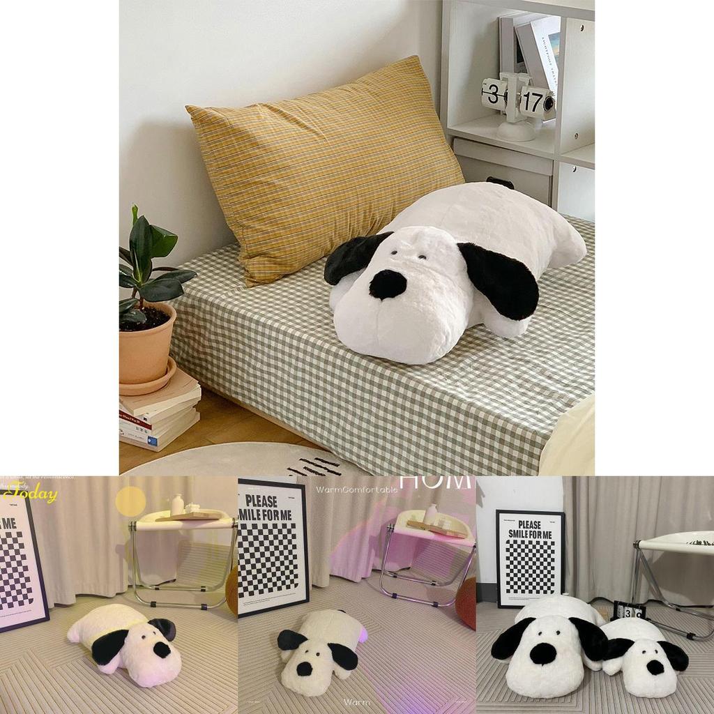 Cute Black And White Pug Dog Plush Toy For Girls, Perfect Bed Companion Best Gift For Besties' Birthday