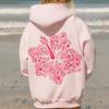 European-American Fashion Embroidered Casual Hooded Sweatshirt with Velvet Lining - Women's Autumn/Winter Collection