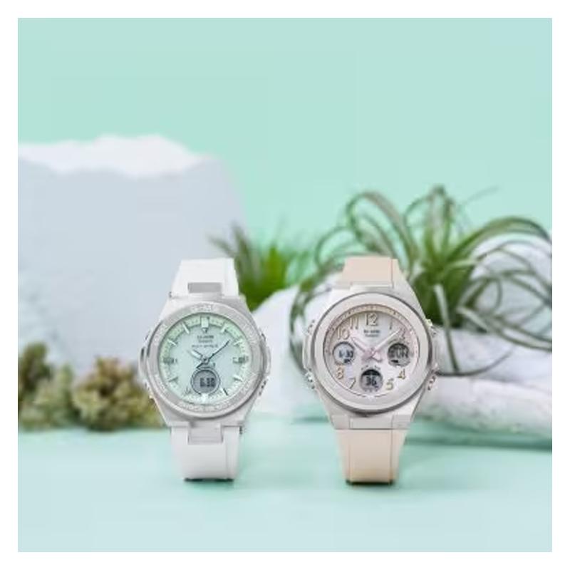 

CASIO 100 meters waterproof Quartz resin strap women s watch silver dial MSG-W610FE-4AJF