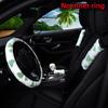 Love Plush 7-piece Car without Inner Ring Steering Wheel Cover Shoulder Cover Handbrake Cover Cover Handle Cover Accessories