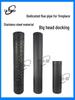 High-End Black Stainless Steel Fireplace Chimney Vent Pipe & Elbow Tee with Rainproof Cap - 150mm