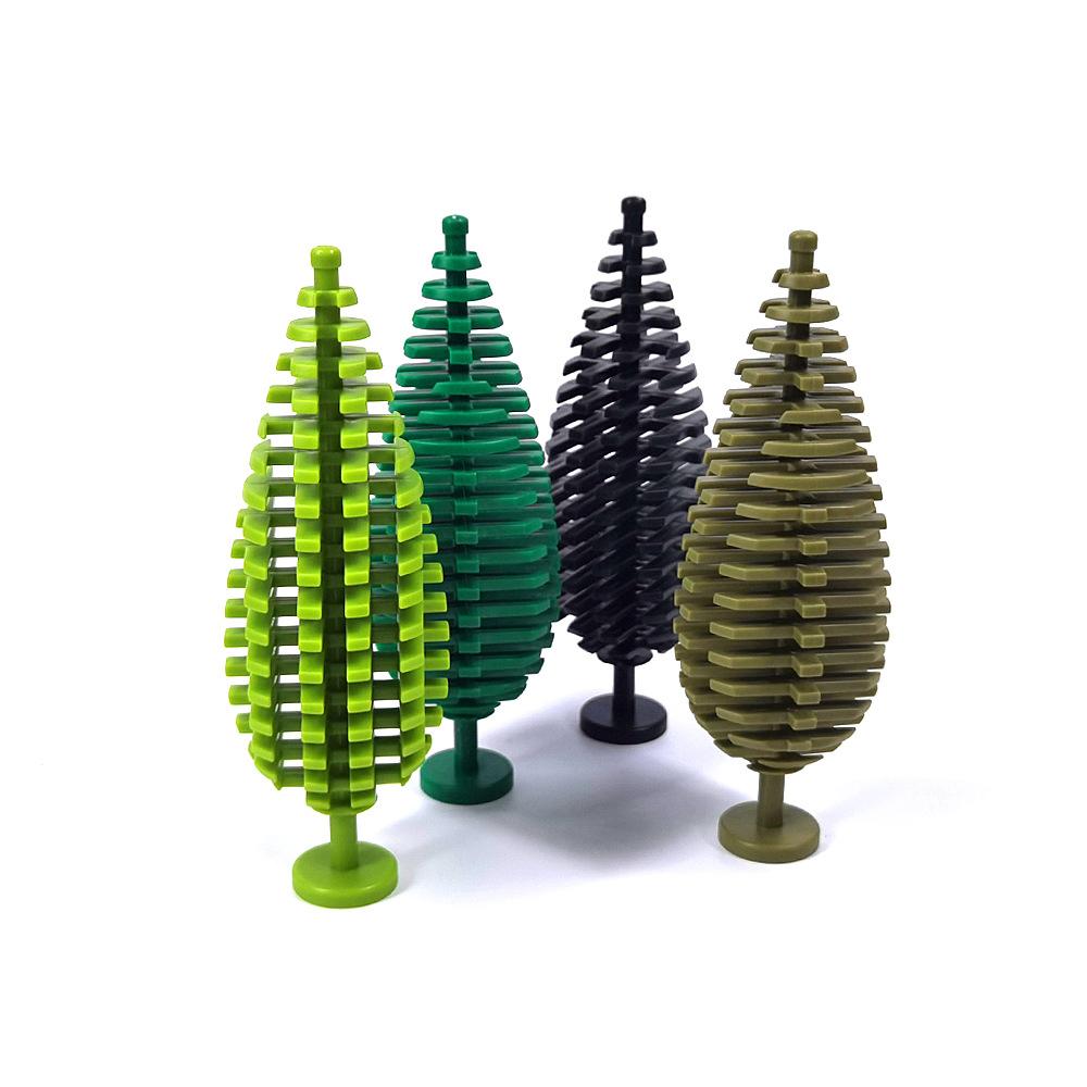 Small Particle Building Block Garden Forest Spare Parts Spruce Tree Pine Cypress 3778 Scene Street Scene Ornament