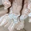 Small fresh floral gauze skirt sweet age reduction small fluffy princess skirt waist thin A word