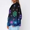 Women's Trendy Christmas Print Crewneck Sweatshirt Lightweight Casual Pullover Top