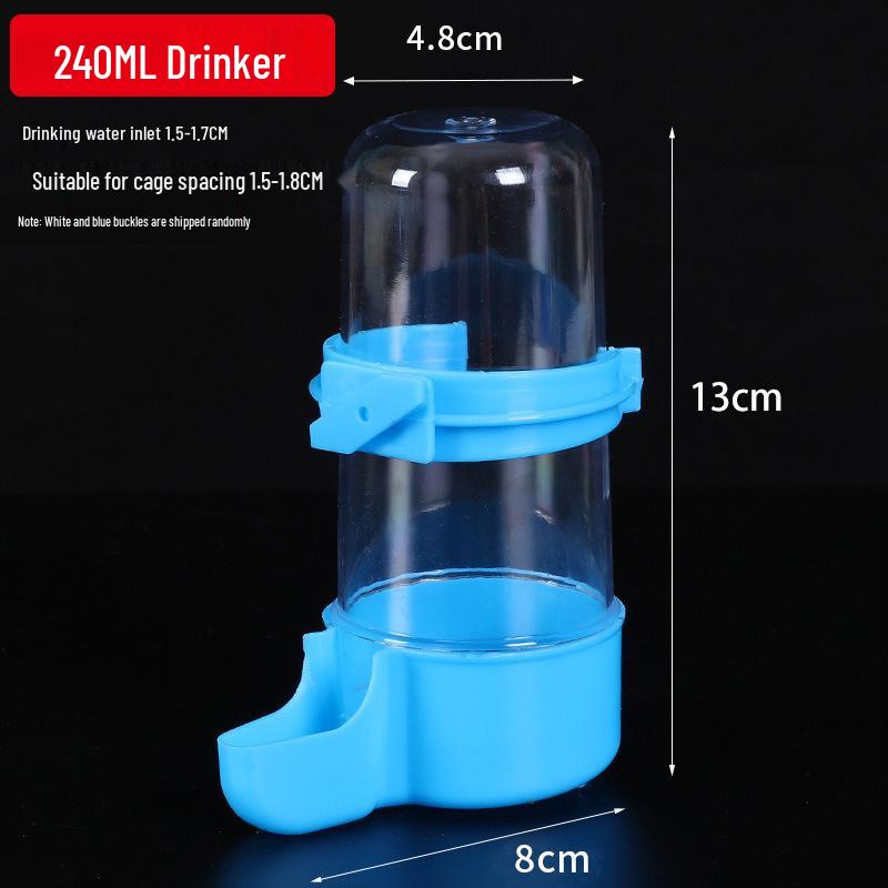 Large Capacity Dual-Use Parrot Waterer & Feeder - Anti-Spill, Anti-Splash, External Hanging Design
