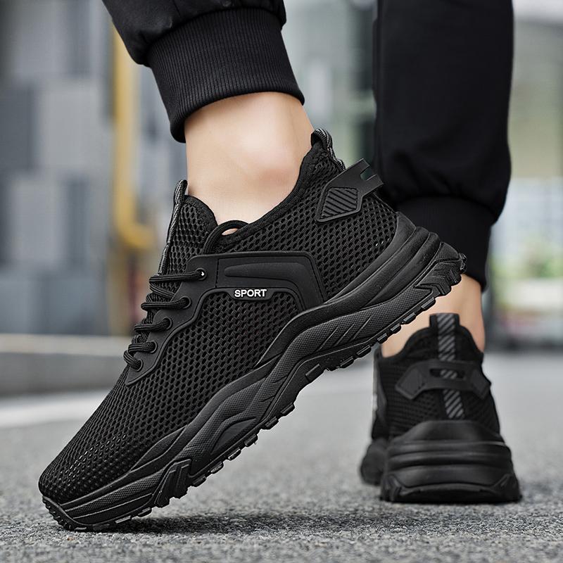 2025 Casual Outdoor Sports Shoes Men's Breathable Mesh Walking Shoes, Summer Lightweight Cushioning Neutral Barefoot Sandals