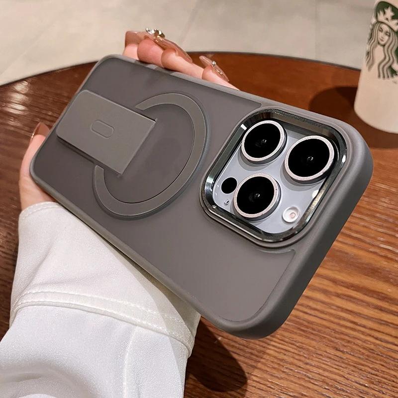 Luxury Magsafe Kickstand Stand Phone Case For For Iphone 11 12 13 14 15 16 17 Pro Max Air Plus Magnetic Shockproof Bumper Cover