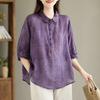 Estate Nuovo Camicia Manica Corta Colletto POLO Donna Cardigan Casual Slim Tessuto Jacquard Top Eleganti