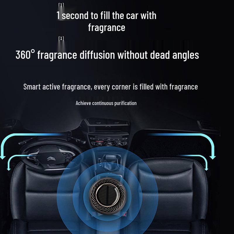 Rotating Solar Car Air Freshener - Long-lasting Deodorizing Ornament