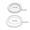 Chic Multi-Layer Glass Imitation Pearl Beaded Bracelet with Elastic Cord