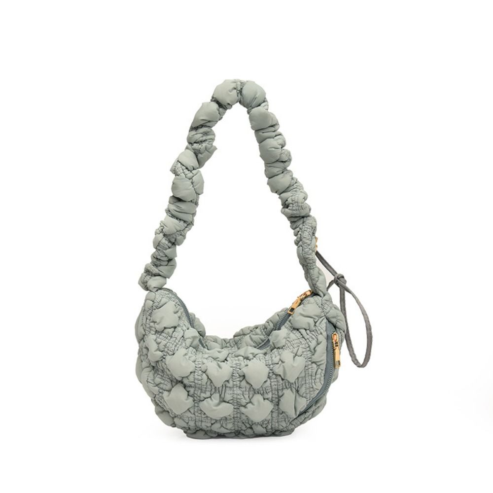 Dumplings Bag Rhombus Plaid Handbag Korean Style Bubble Cloud Bag Cute Korean Shoulder Bag  Lady