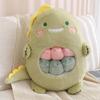 Cute Cartoon Animal Plush Pillow with Small Toys Inside Soft Stuffed Sofa Cushion Home Decor Birthday Gift for Kids