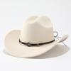 Ethnic style hat women's felt western cowboy hat summer couple top hat men's high-end retro jazz hat