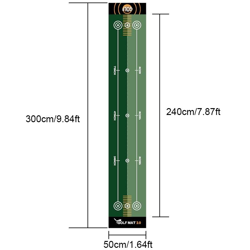 Mini Washable Anti-Slip Green Practice Golf Putting Mat Green Outdoor/Indoor Golf Carpet Putting Ball Pad Two-way Practice Mat