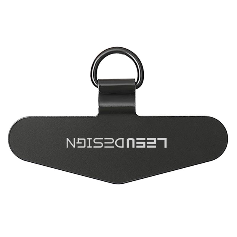 LEEU DESIGN Cordão para Celular Aba de Fixação Patch de Metal com Fivela