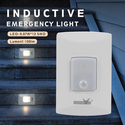 Lampe d'urgence à détecteur de mouvement Lampe murale encastrée Éclairage inductif intérieur pour couloir, escaliers en cas de panne de courant Éclairage automatique