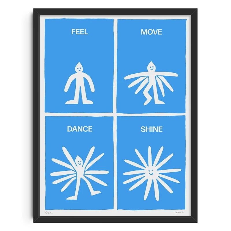 Vintage Abstrakt Füttere deinen Geist Klassische Poster Druck Selbstpflege Wandkunst Leinwandgemälde für Wohnzimmer Schlafzimmer Heimdekor