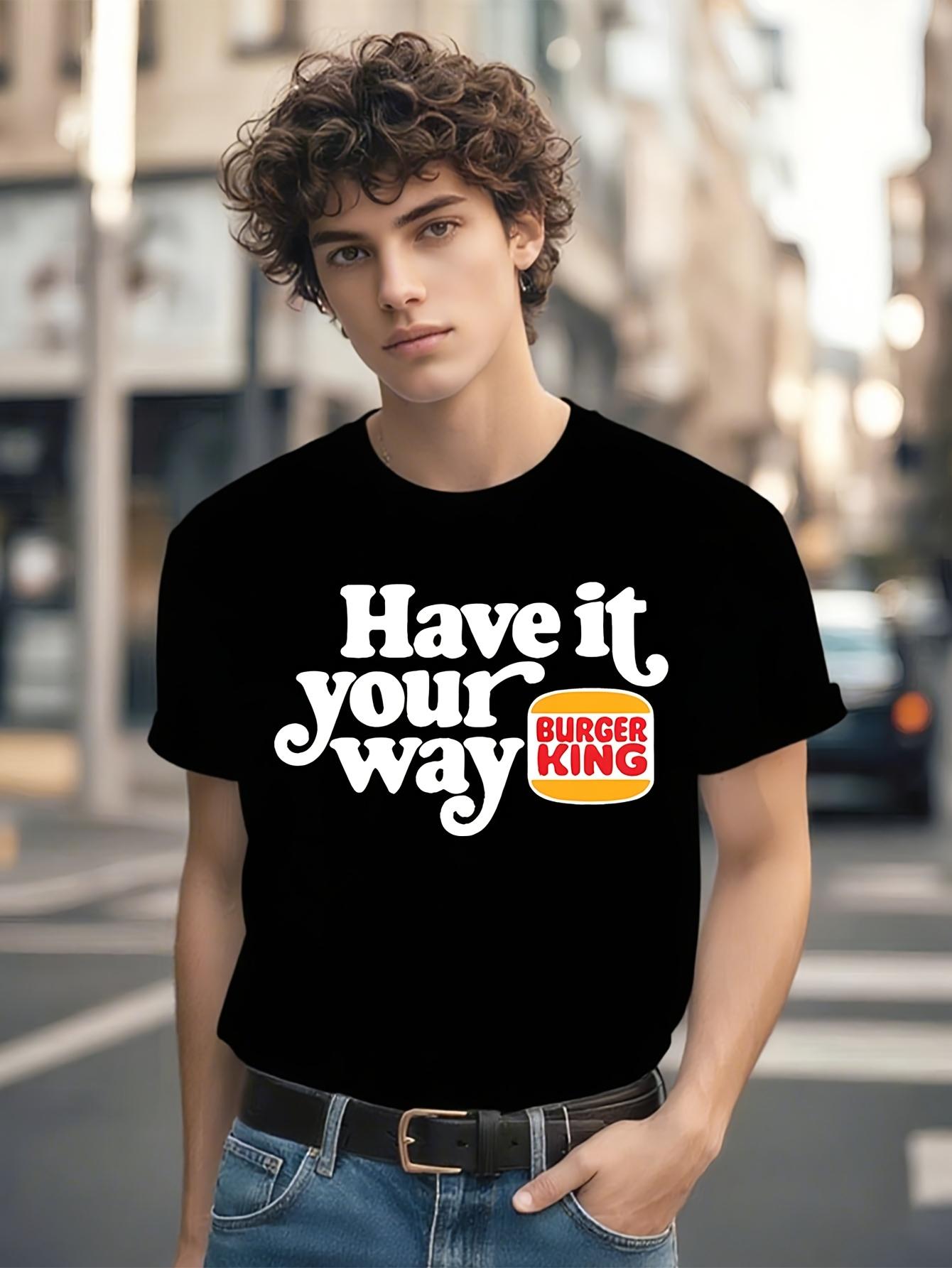 Burger King Vintage Retro Have It Your Way Slogan Tshirt ... S