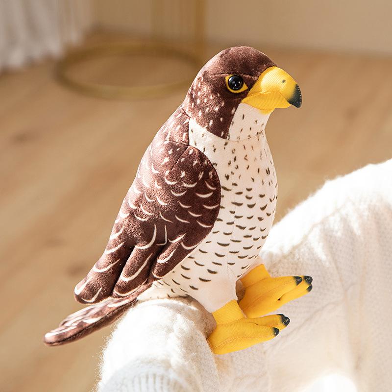 Simulation Eagle Doll Plush Toy Bird Falcon Doll Children'S Cognitive Ornament Photo Props