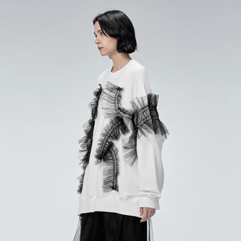 JNBY 2023 Autumn Collection Loose Round Neck Sweatshirt XS