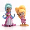12Pcs/Set Shimmer Sister Action Figure Toys Samira Pet Tiger Nahal Monkey Dragon Dolls Toys Cute Shine Girl Birthday Cake Decor