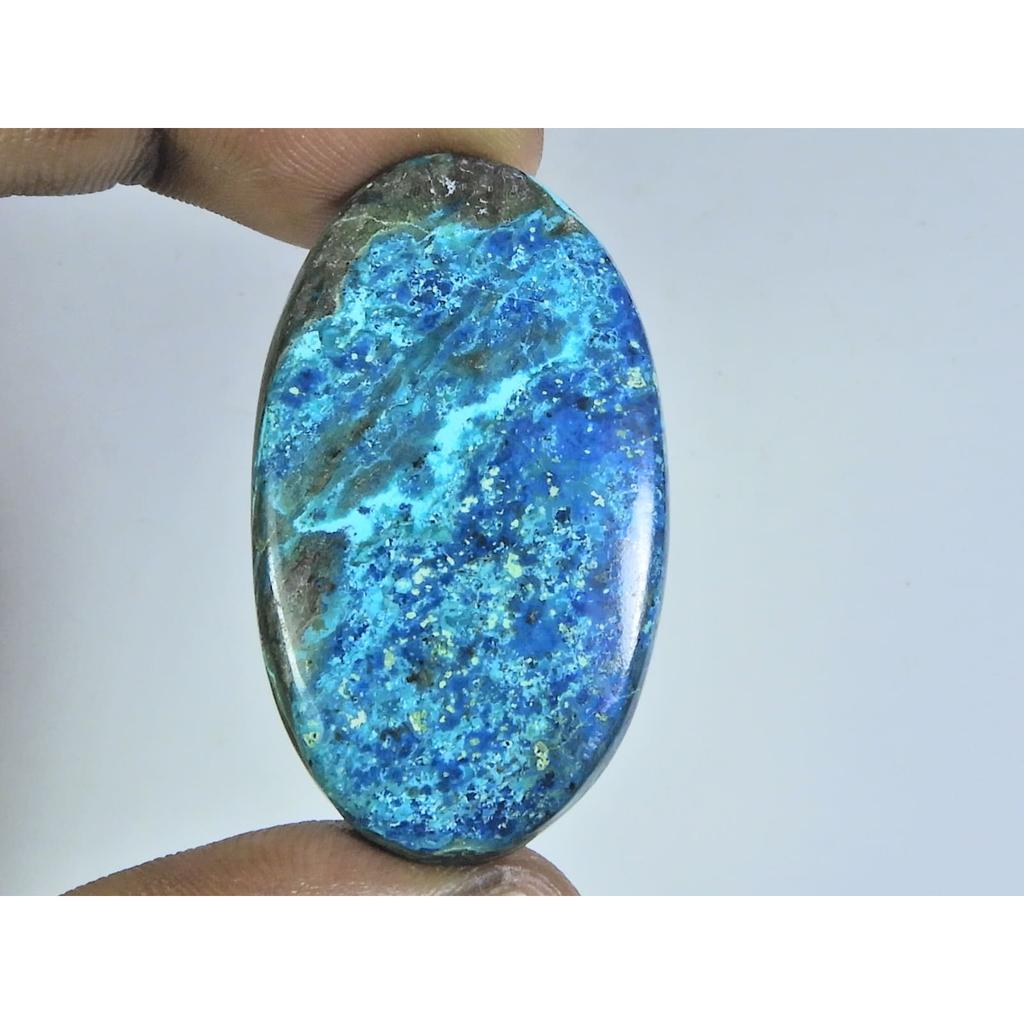 23X42X05MM Natural Shattuckite Oval Shape Cabochon Loose Gemstone 54Cts. D-122