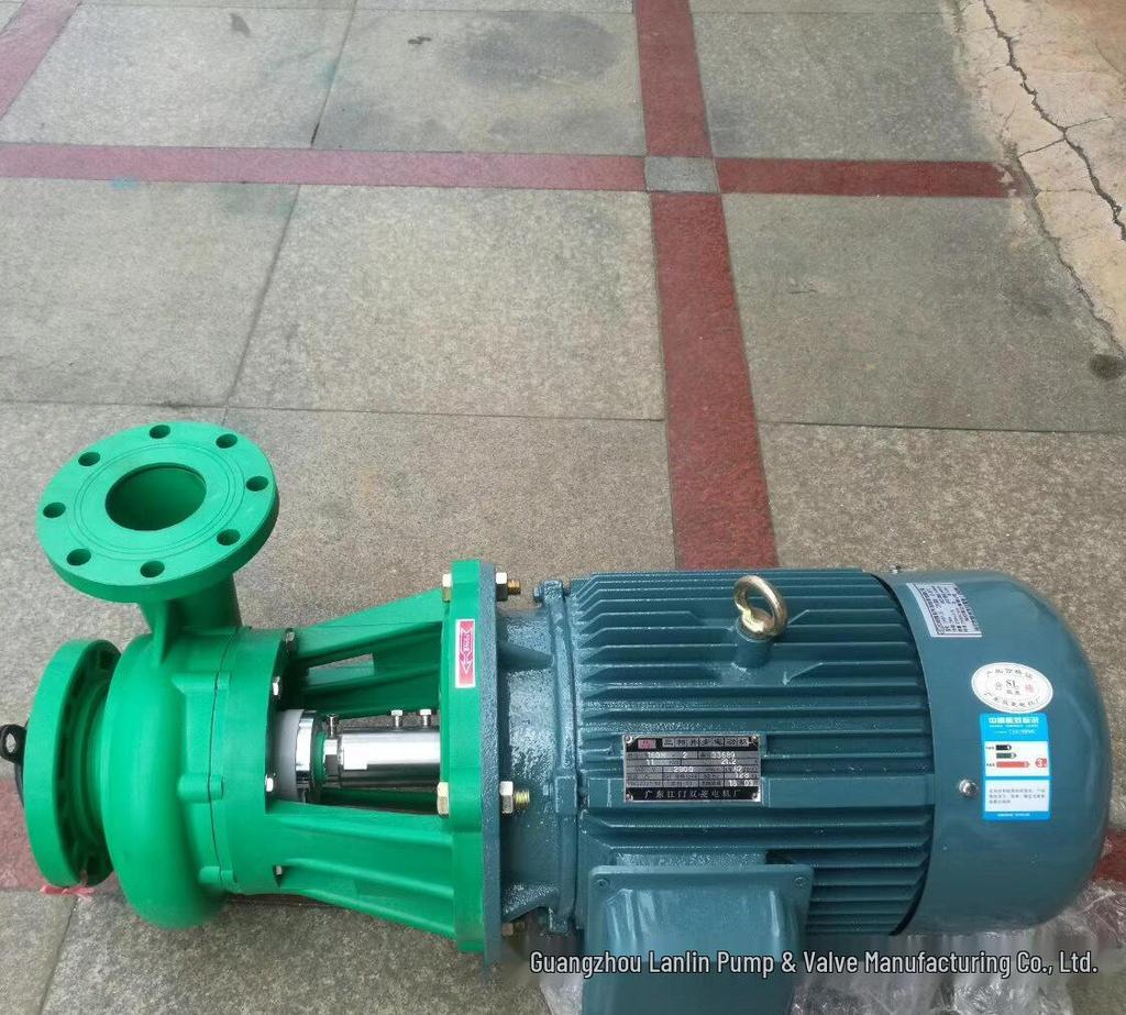 Acid & Alkali Resistant Vertical Pipeline Pump 50FPL-28 - Engineering Plastic Anti-Corrosion Booster Circulation Pump