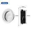 75-200mm Round Adjustable Wall Interior Vent ABS Ventilation Grille Vent Cover Oblique Louver Bathroom Office Room Accessories