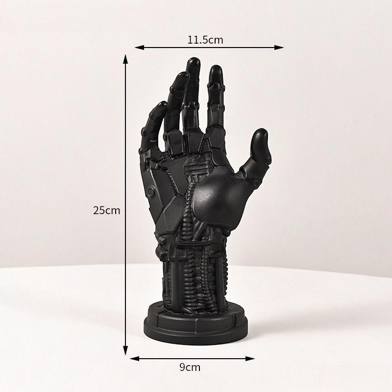 1PC Cyberpunk Robot Resin Craft Ornament, Suitable for Gamepads, Mobile Phones, Etc. | Science Fiction Mechanical Style Decoration