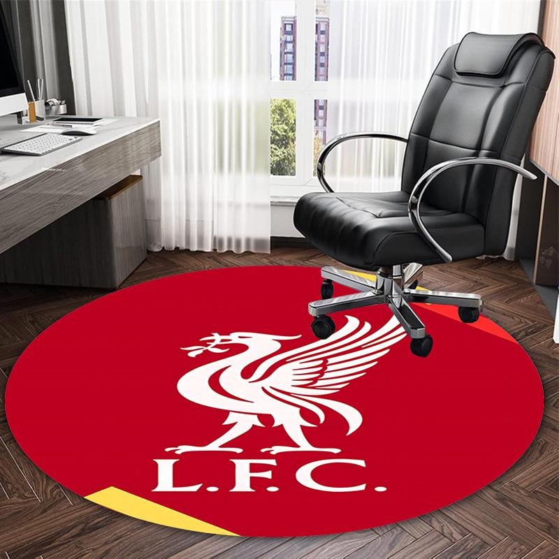 1pc L-Liverpool  Carpet, Round Rug, Comfortable, Suitable for Entryways, Living Rooms, Office, And Bedrooms, Christmas Decoration