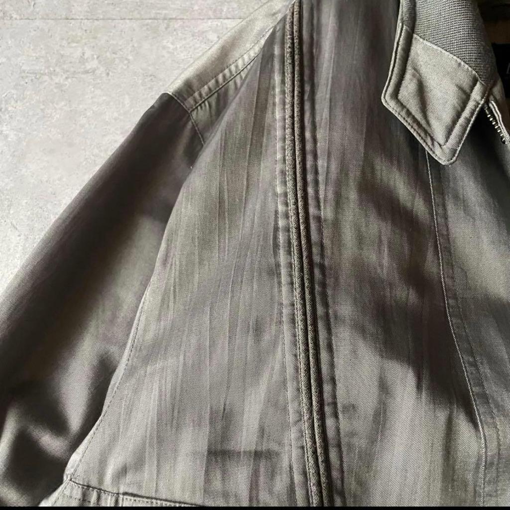 Used Vintage Blouson Jacket Glossy Short Length L American Casual Military Biker
