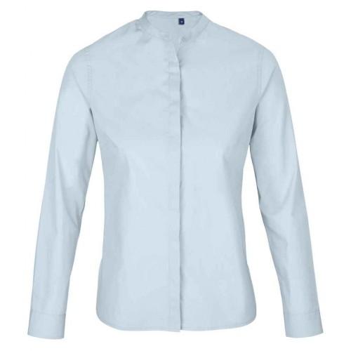 NEOBLU Womens/Ladies Poplin Bart Mao Collar Formal Shirt