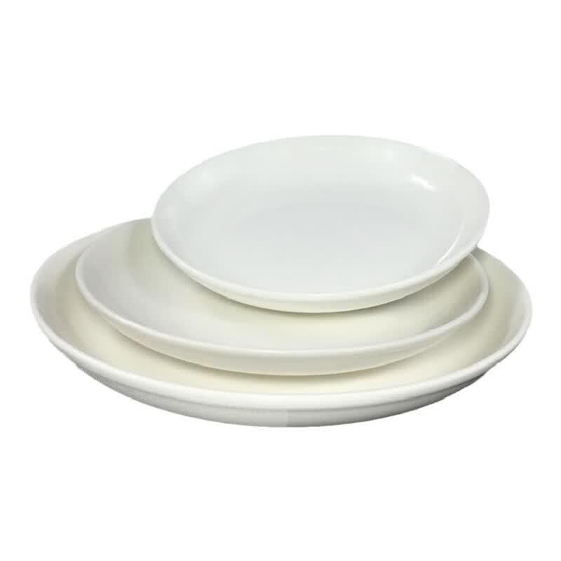 Zhishi Simple Round Pure White Serving Plate